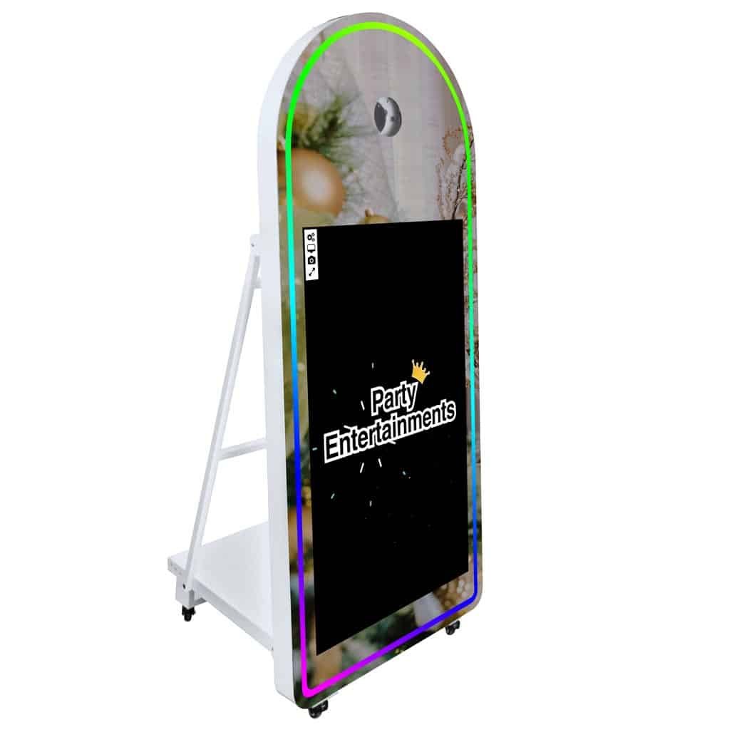 side view of the Magic Mirror against a white background