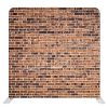 brick wall backdrop with stand on a white background