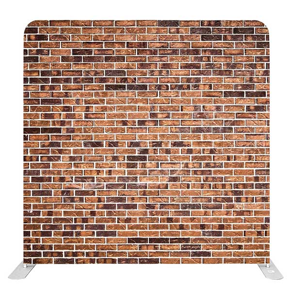 brick wall backdrop with stand on a white background