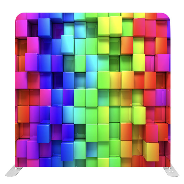 Coloured bricks at different depths background
